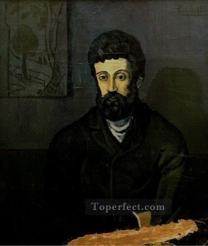 パブロ・ピカソ Painting - 男性の肖像画 青を着た男 1902年 パブロ・ピカソ